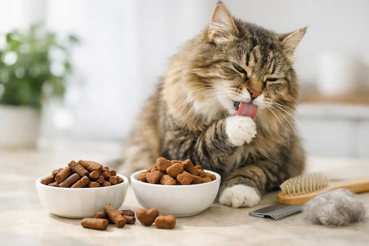 Beste Fellpflege-Snacks für Katzen wählen