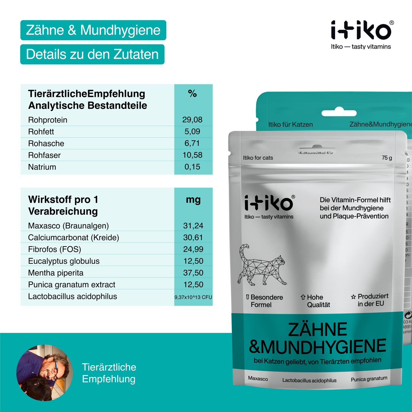 Vitamine für Katzen "Zähne & Mundhygiene"